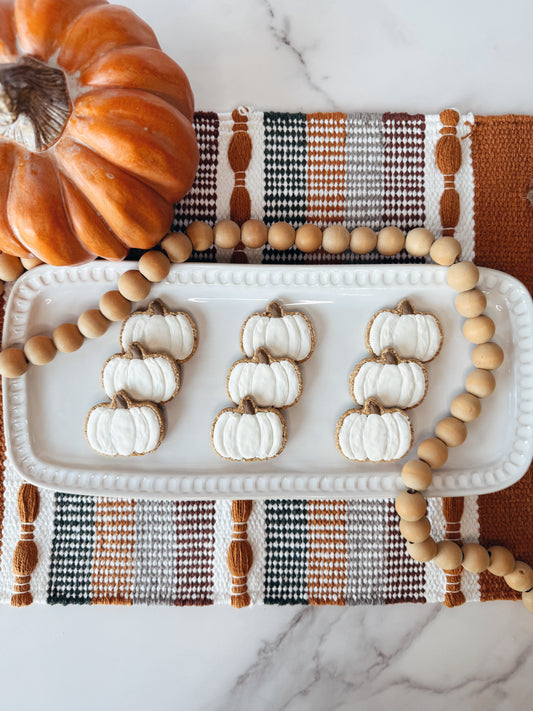 MINI WHITE PUMPKINS (3 PACK)